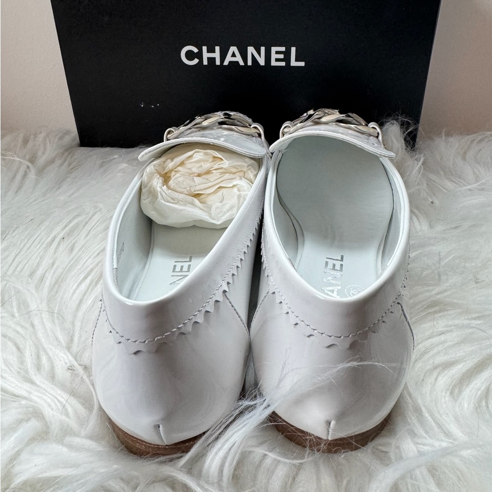 Chanel White Loafers - Picture 3 of 5